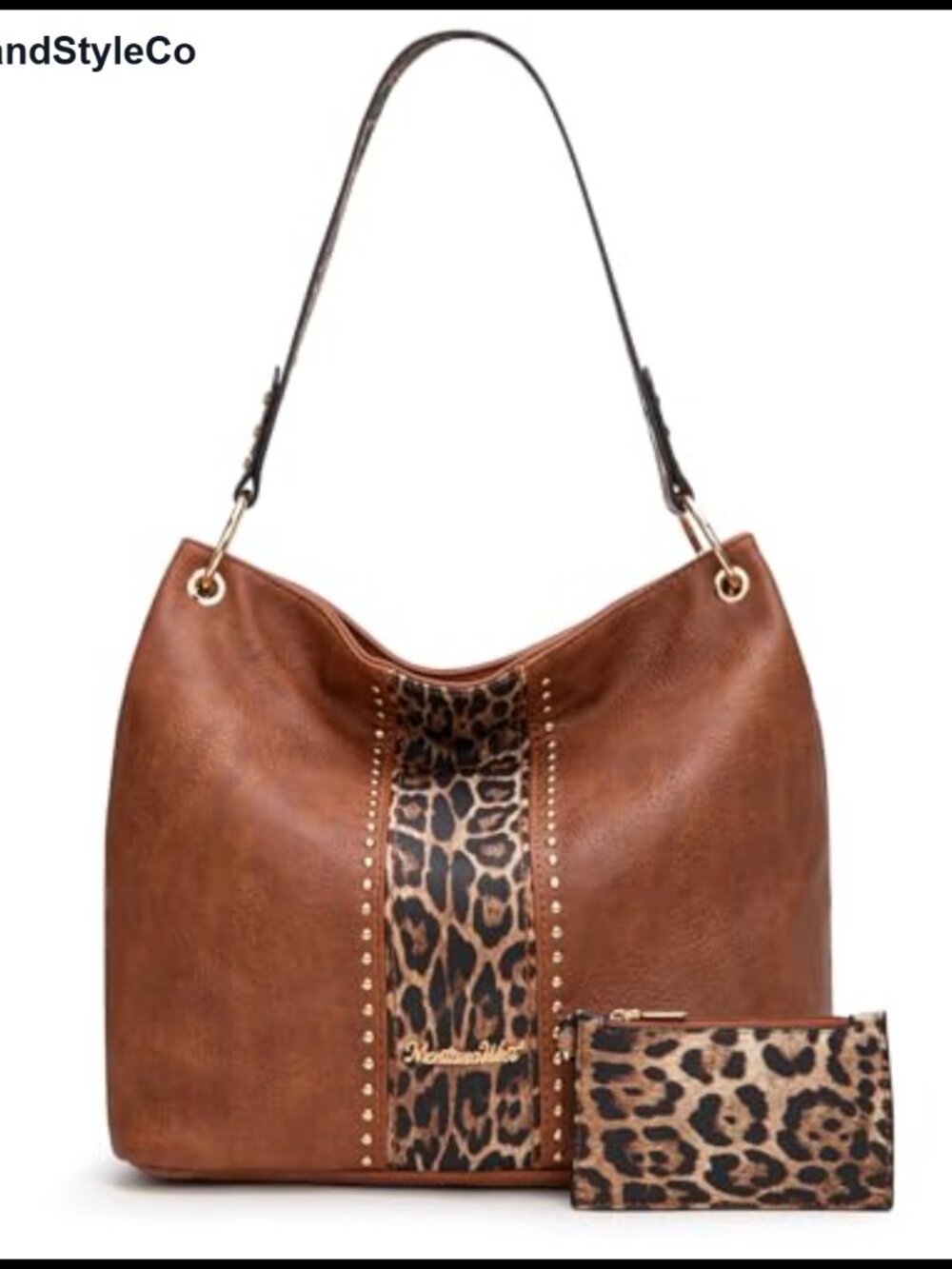 Hobo Bag Faux Leather Large Slouchy Shoulder Bag Tote with Coin Wallet